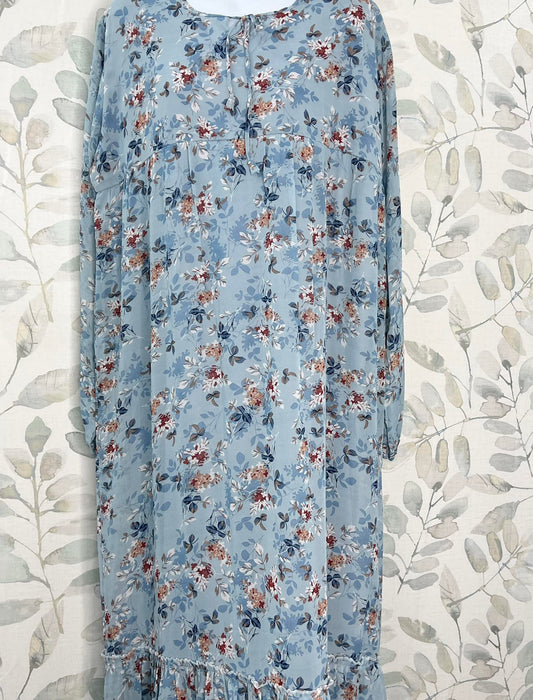 Floral Dress- Blue